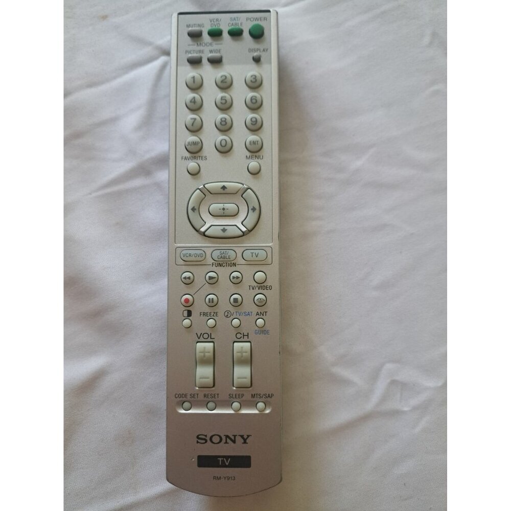 Sony RM-Y913‎ TV Remote Control Unit Silver Original Genuine Authentic Wireless